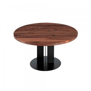 Mesa comedor madera circular Natura Tondo de Riva1920 con un diseño moderno y de lujo.