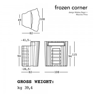 Esquina Frozen de Plust ideal para exteriores. Mobiliario original.