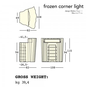 Esquina Frozen Light para exteriores de Plust Collection.