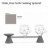 Banco Chair_One Public Seating System 1 Magis ideal para jardín y terraza.