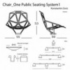 Banco Chair_One Public Seating System 1 Magis ideal para jardín y terraza.
