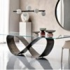 Mesa Butterfly Cristal Cattelan Italia. Mesas de comedor. Mesas de cristal.