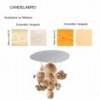 Lámpara suspensión Candelabro de Luzifer. LZF-lamps. Lámparas modernas.