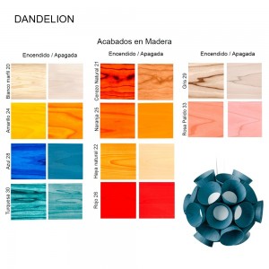 Lámpara suspensión Dandelion de LZF. Lámparas moderna en forma de flor.