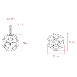 Lámpara suspensión Dandelion de LZF. Lámparas moderna en forma de flor.