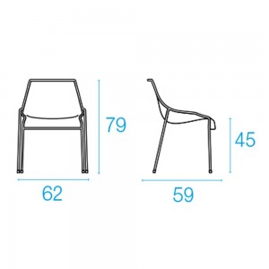 Silla Heaven para ambientes exteriores de Emu. Sillas de diseño.