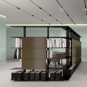 Estantería de diseño Wing pie de Systemtronic. Muebles para oficina.
