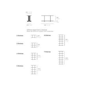 Estantería de diseño Wing pie de Systemtronic. Muebles para oficina.