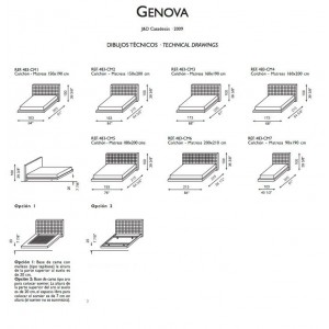 Cama Genova de  Casadesús. Camas de diseño.