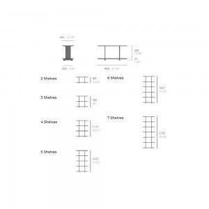 Estantería moderna Wing pared de Systemtronic. Muebles para oficina.