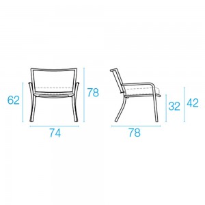 Sillón Athena para espacios exteriores de Emu.