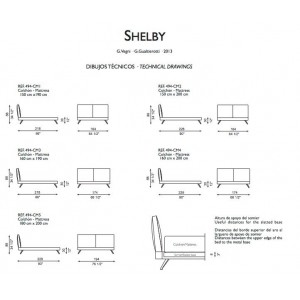 Cama tapizada muy ligera Shelby de Casadesús