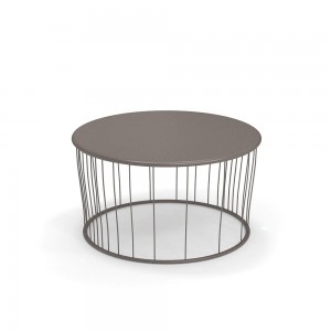 Mesa Baja Cannolè para espacios exteriores de Emu. Mesas de diseño.