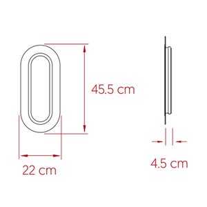 Lámpara aplique pared Lens Wall Oval. Luzifer. Lampara de luz LED Circular diseño de  Mut Design