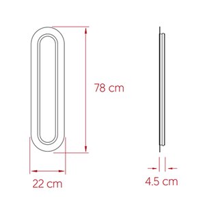 Lámpara aplique pared Lens Wall Oval. Luzifer. Lampara de luz LED Circular diseño de  Mut Design