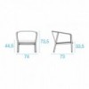 Sillón Carousel Alu-Flat Rope para exteriores por Emu.
