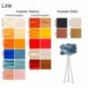 Lámpara de pie Link de Luzifer. Lámpara realizada en pantalla de madera con forma de Möbius.