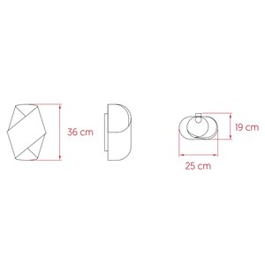 Lámpara aplique pared Orbit de Luzifer. Sencilla  lámpara cuya forma está hecha a mano girando un trozo de chapa de madera