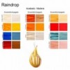Lámpara suspensión Raindrop de Luzifer. Hermosa lámpara en forma de gota de lluvia, realizada con tiras de chapa de madera.