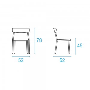 Silla Grace para espacios exteriores Emu. Sillas de diseño.