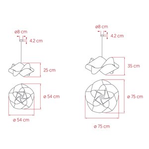 Lámpara suspensión Swirl de Luzifer. Posee forma de remolino, lograda retorciendo una pantalla de madera.