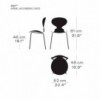Silla ANT 4 patas fresno coloreado. Fritz Hansen con un diseño moderno de alta calidad.