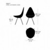 Silla carcasa plástica Drop. Fritz Hansen con acabados elegantes de alta calidad.
