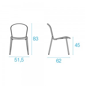 Silla Ronda X para espacios exteriores de Emu.