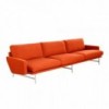 Sofá Lissoni. Fritz Hansen con un acabado moderno de alto lujo.