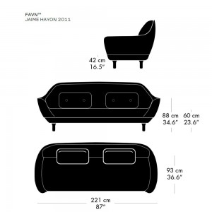 Sofá Favn. Fritz Hansen con acabados modernos de alto lujo.