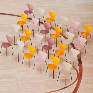 Silla Series 7 natural. Fritz Hansen con un acabado moderno de alto lujo.