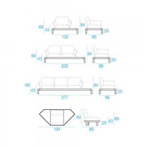 Sofá Tami perfecto para ambientes exteriores de Emu.