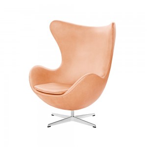 Sillón Egg de piel Frizt Hanse con un diseño danes moderno y elegante.