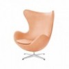 Sillón Egg de piel Frizt Hanse con un diseño danes moderno y elegante.