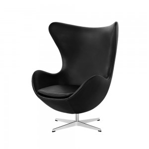 Sillón Egg de piel Frizt Hanse con un diseño danes moderno y elegante.