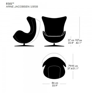 Sillón Egg de piel Frizt Hanse con un diseño danes moderno y elegante.