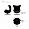 Sillón Egg de piel Frizt Hanse con un diseño danes moderno y elegante.