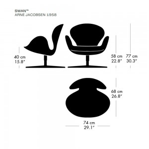 Sillón Swan Textil de Fritz Hansen cuenta con elegancia, modernia en su diseño único.