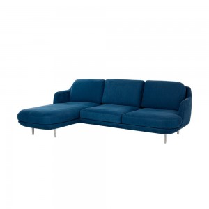 Sofá Lune chaise longue de Fritz Hansen con un diseño moderno de alto lujo.