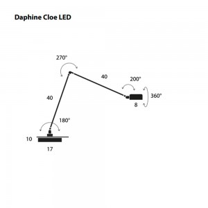Lámpara sobremesa  Daphine Cloe de Lumina. Lámparas modernas de diseño.