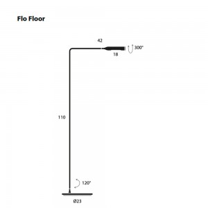 Lámpara pie Flo Floor de Lumina. Lámparas modernas de diseño.