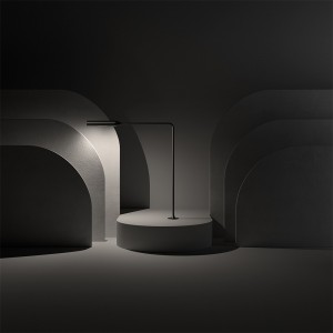 Lámpara moderna de sobremesa empotrable Flo Grommet de Foster+Partners y Lumina