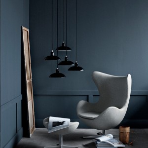 Sillón Egg tapizada Frizt Hanse con un diseño danes moderno y elegante.