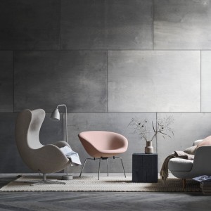 Sillón Egg tapizada Frizt Hanse con un diseño danes moderno y elegante.