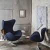 Sillón Egg tapizada Frizt Hanse con un diseño danes moderno y elegante.