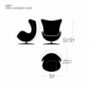 Sillón Egg tapizada Frizt Hanse con un diseño danes moderno y elegante.