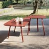 Mesa baja Aluminio 4 patas Mosaiko de Fast moderna perfecta para ambientes exteriores.