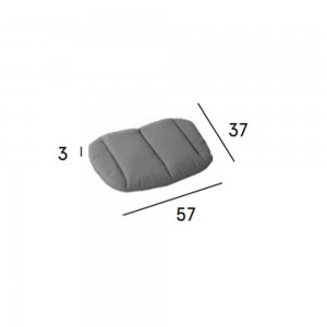 Cojín de asiento Niwa para silla o taburete Niwa para el uso en ambientes exteriores de Fast.