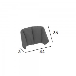 Cojín respaldo Niwa para uso en espacios exteriores Fast. Cojínes cómodos.