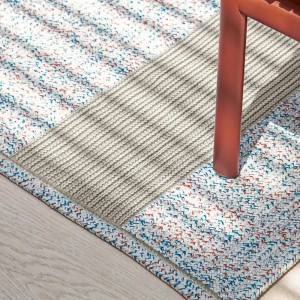 Alfombra rectangular Onda de Fast. Alfombra perfecta para espacios exteriores.